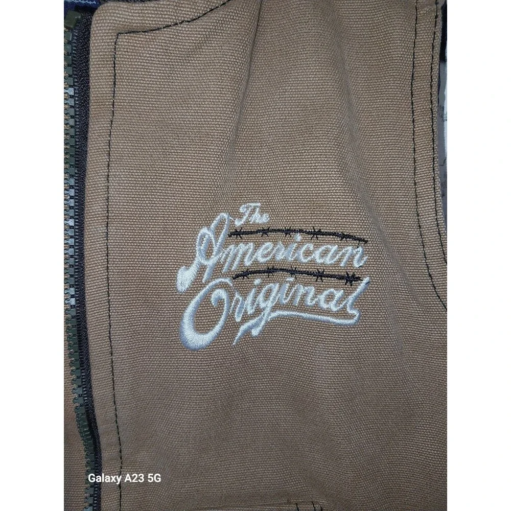 Cowboy Hardware Kids 4T Brown Canvas Vest Broken Zipper